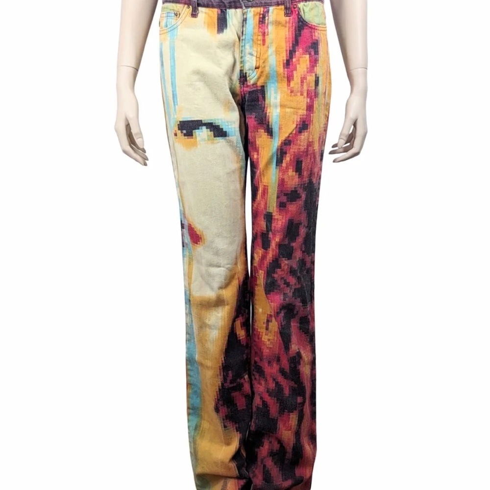 I SO JUST CAVALLI Colorful Abstract Print Pants